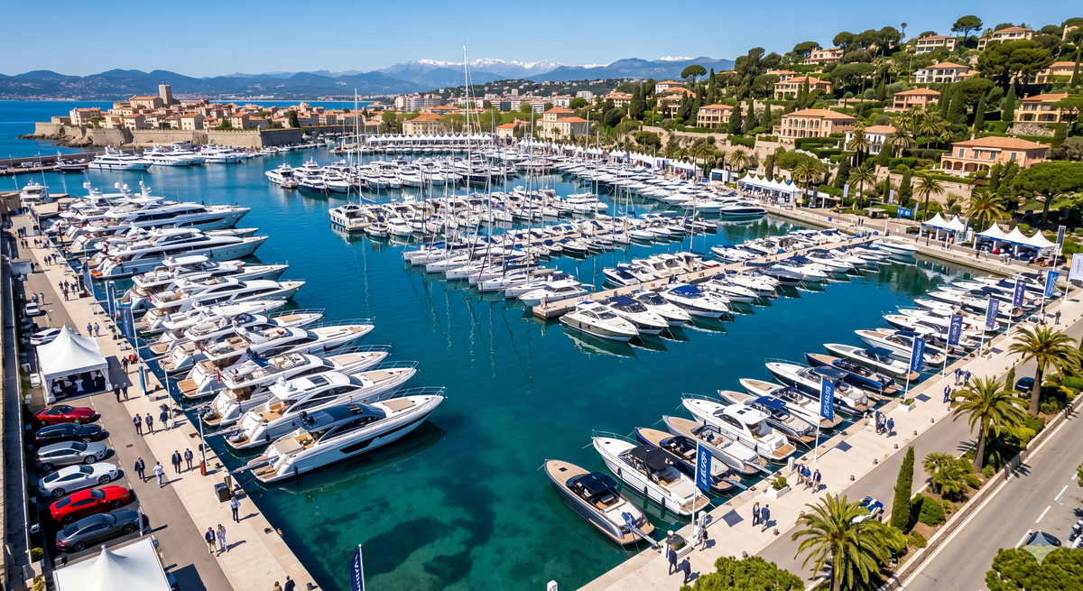 Yachts on stock