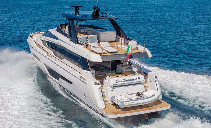Charter M/Y SEA DIAMOND — Ferretti 780 (24m, 2025) | Sardinia & Naples