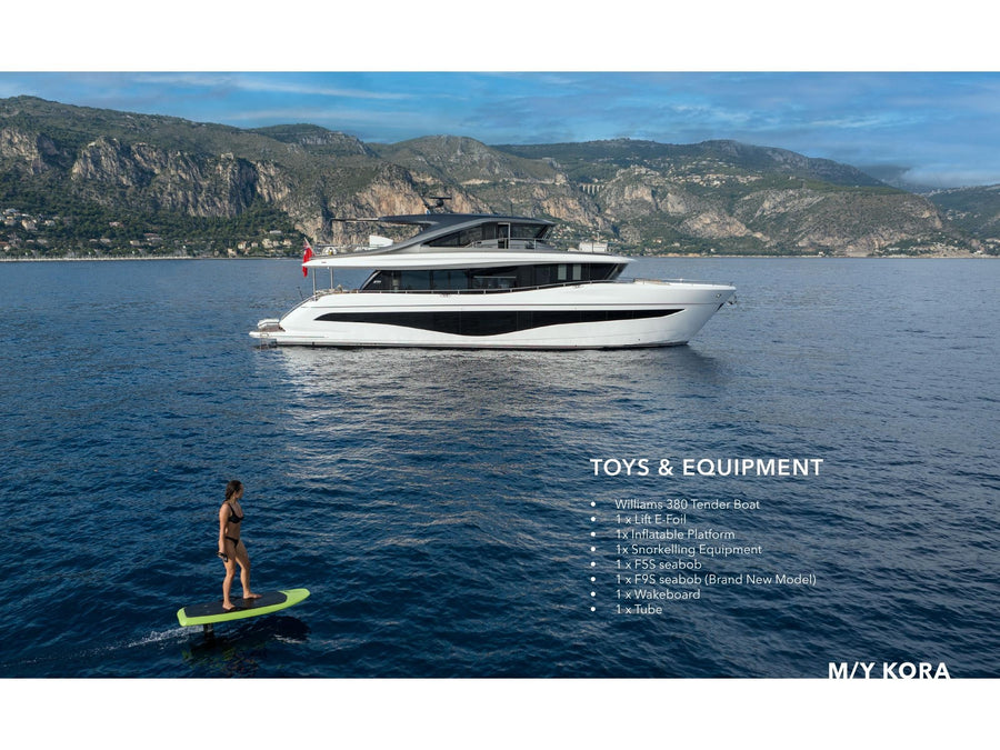 Charter M/Y KORA — Princess X80 (25m, 2023) | Mediterranean
