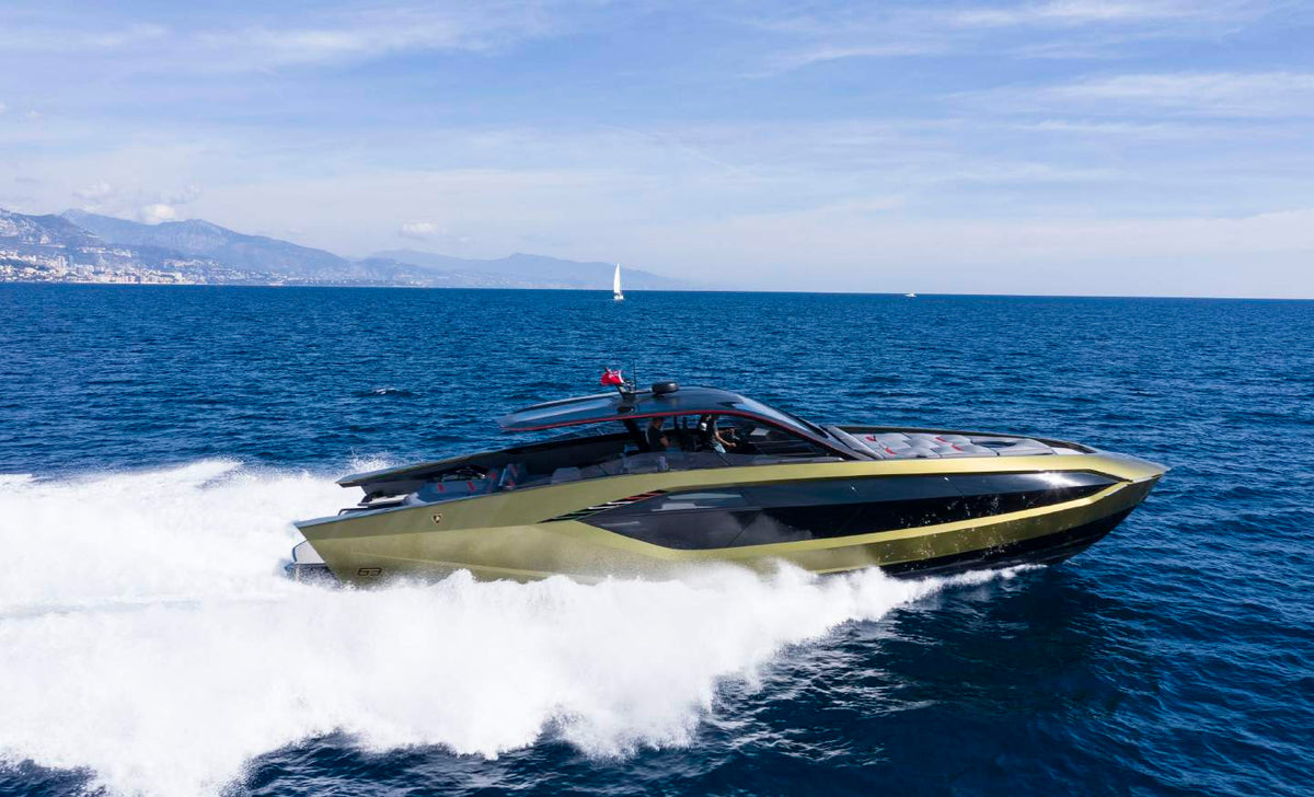 M/Y FAST ONE Tecnomar Lamborghini 63 day charter — exterior, W Yachts Monaco