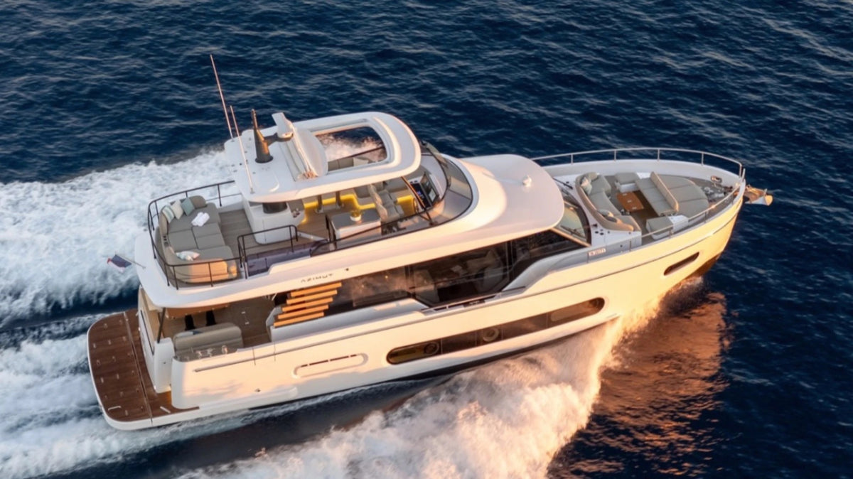 2025 Azimut Magellano 60 crossover yacht for sale — exterior, W Yachts Monaco