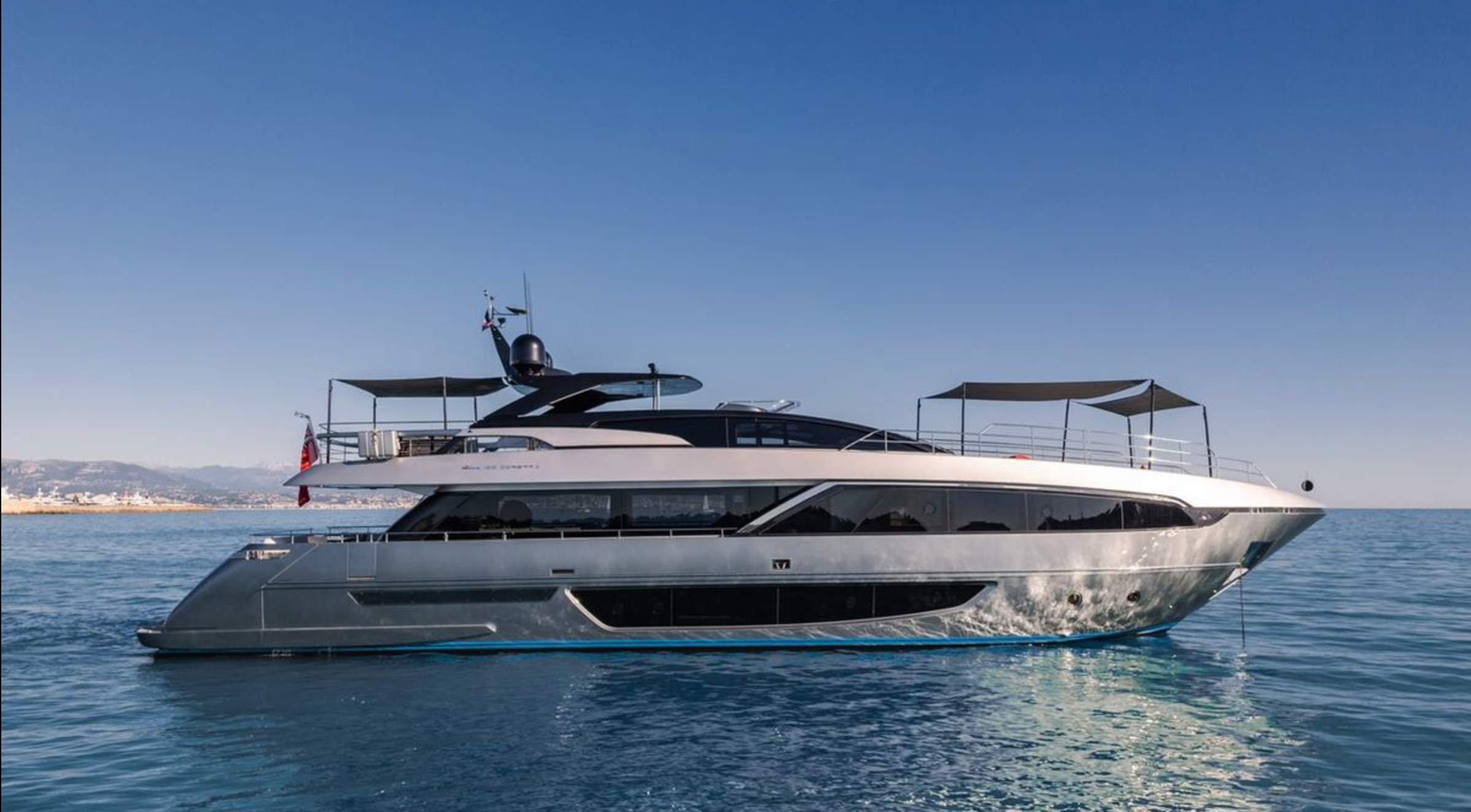 M/Y HP6 Riva 100 Corsaro 30m charter yacht — exterior, W Yachts Monaco