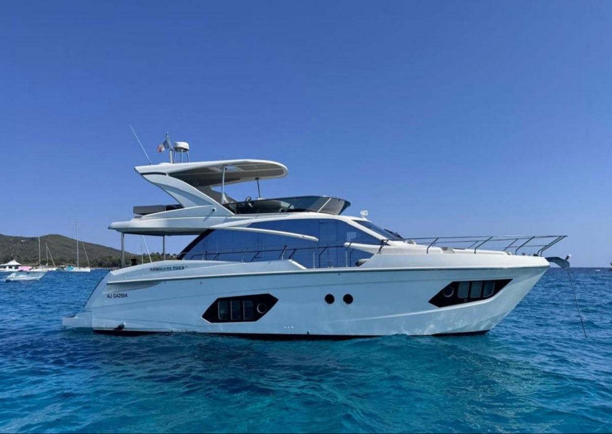 2020 Absolute 50 Fly motor yacht for sale — exterior, W Yachts Monaco