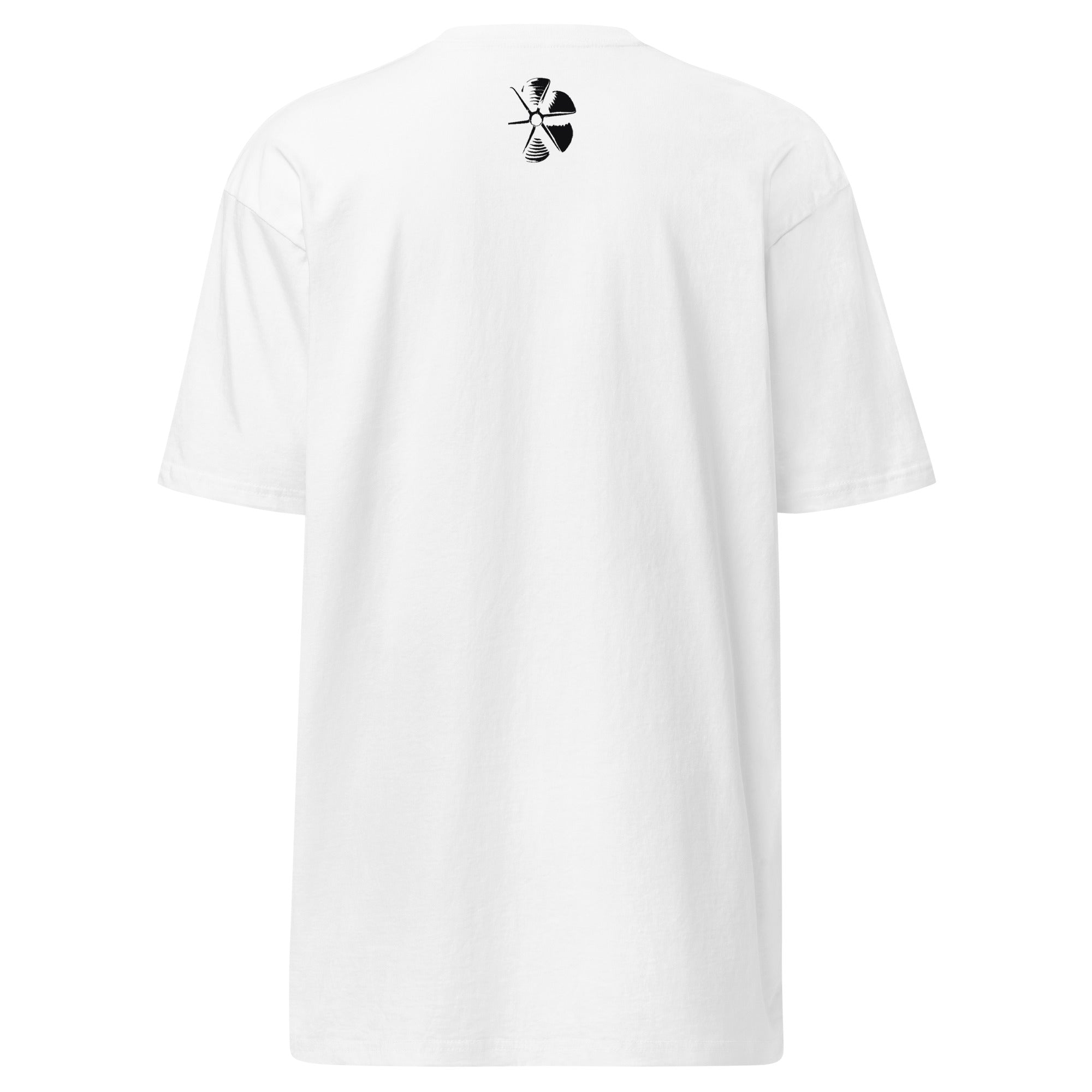 Blu Notte Heavyweight Tee — white, back