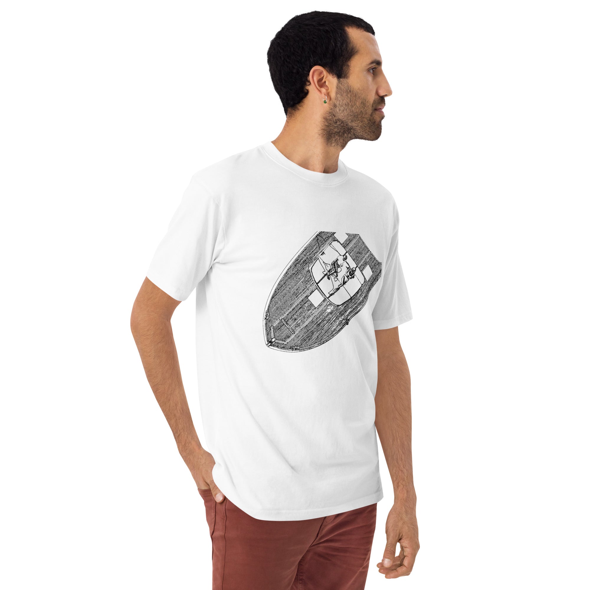 Blu Notte Heavyweight Tee — white, right front