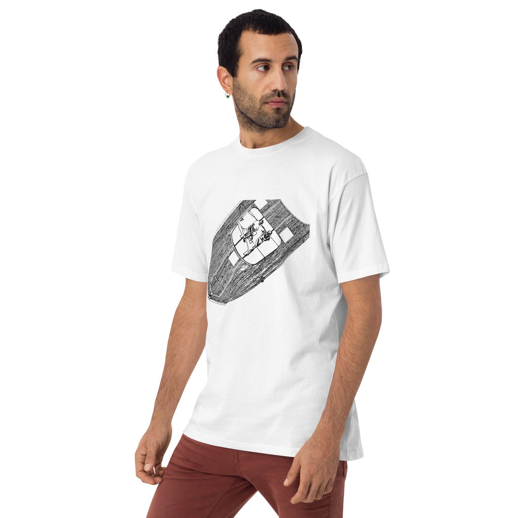Blu Notte Heavyweight Tee — white, left front
