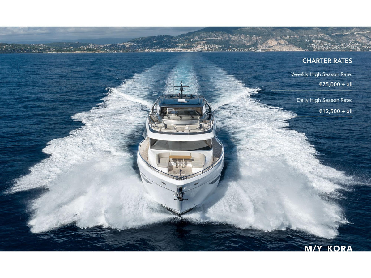 Charter M/Y KORA — Princess X80 (25m, 2023) | Mediterranean
