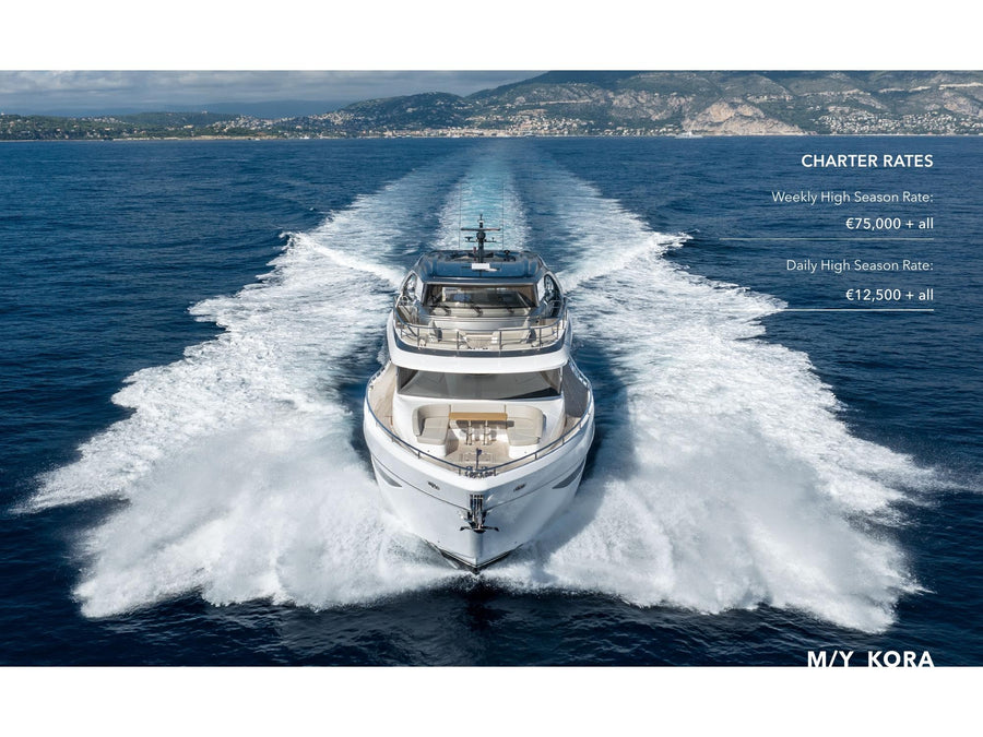 Charter M/Y KORA — Princess X80 (25m, 2023) | Mediterranean